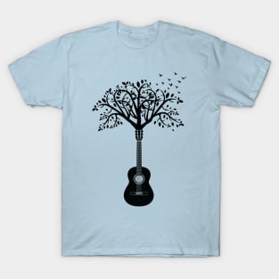 Classical Guitar Tree Light Theme T-Shirt